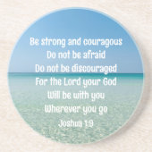 Seien Sie stark inspirierender Bibel Verse Beach Getränkeuntersetzer (Vorne)