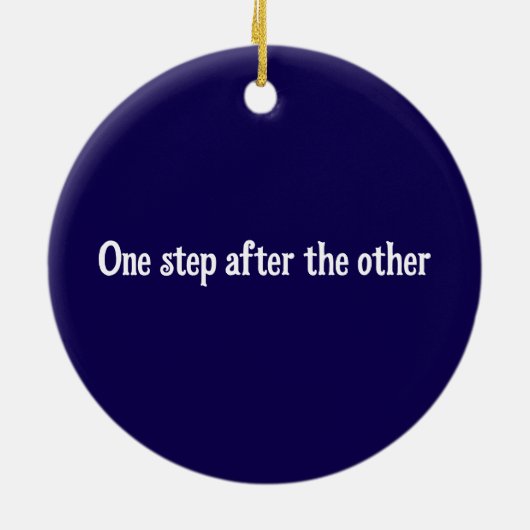 Seien Sie stark Keramik Ornament (Hinten)