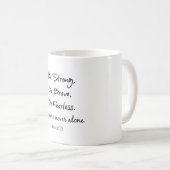 Seien Sie stark, mutig, fürchterlich, Bibel Verse  Kaffeetasse (VorderseiteRechts)