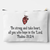 Seien Sie stark, nehmen Sie das Herz Zubehörtasche (Rückseite)