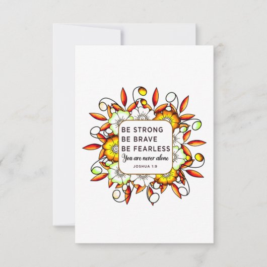 Seien Sie stark, ohne Angst - Bibelverse (Vorderseite)