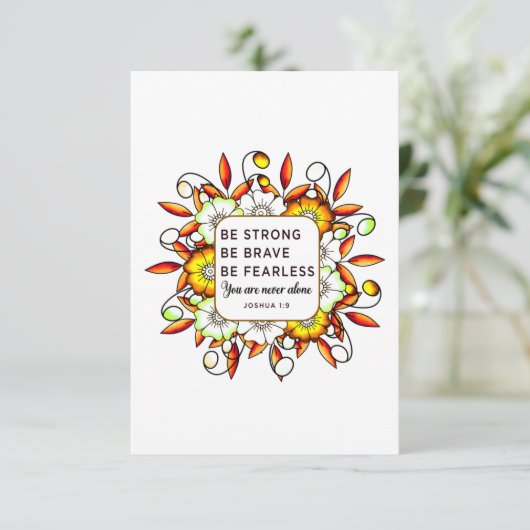 Seien Sie stark, ohne Angst - Bibelverse (Stehend Vorderseite)