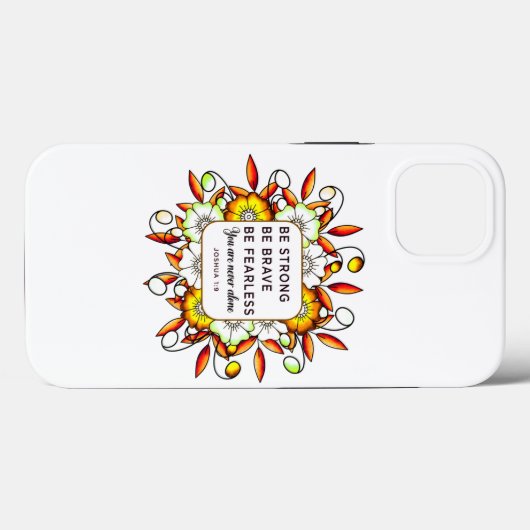 Seien Sie stark, ohne Angst - Bibelverse Case-Mate iPhone Hülle (Rückseite (Horizontal))
