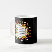 Seien Sie stark, ohne Angst - Bibelverse Kaffeetasse (Vorderseite Links)