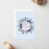 Seien Sie stark, ohne Angst - Bibelverse Mitteilungskarte (Vorderseite/Rückseite Beispiel)