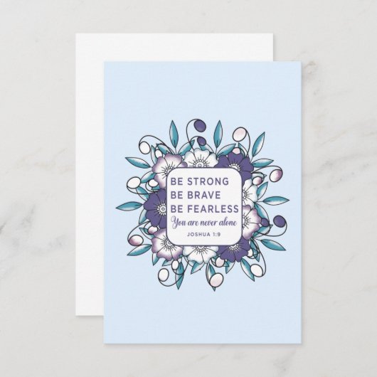 Seien Sie stark, ohne Angst - Bibelverse Mitteilungskarte (Vorne/Hinten)