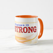 Seien Sie stark (Philppianer 4:13) Tasse & Cup (VorderseiteRechts)
