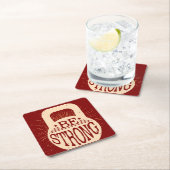 Seien Sie stark Rechteckiger Pappuntersetzer (Vor Ort)