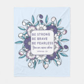 Seien Sie stark tapfer, ohne Angst - Bibel Verse F Fleecedecke (Vorderseite)