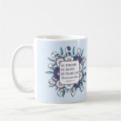 Seien Sie stark tapfer, ohne Angst - Bibel Verse T Kaffeetasse (Links)
