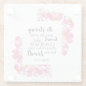 Seien Sie stark und ermuntern Sie Psalm Pink Bläse Glasuntersetzer (Rückseite)