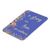 Seien Sie stark und frei wie Wildblumen | Wildblum Magnet (Linke Seite)