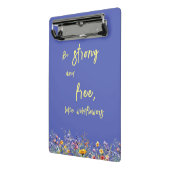 Seien Sie stark und frei wie Wildblumen | Wildblum Mini Klemmbrett (Gewinkelt2)