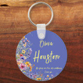 Seien Sie stark und frei wie Wildblumen | Wildblum Schlüsselanhänger (Vorderseite)