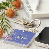 Seien Sie stark und frei wie Wildblumen | Wildblum Schlüsselanhänger (Vorderseite rechts)