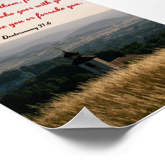 Seien Sie stark und mutig - Bibel Poster (Ecke)