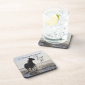 Seien Sie stark und mutig Bibelverse Deut 31 Pferd Getränkeuntersetzer (Rechte Seite)