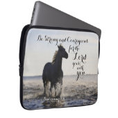 Seien Sie stark und mutig Bibelverse Deut 31 Pferd Laptopschutzhülle (Vorne Rechts)