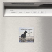 Seien Sie stark und mutig Bibelverse Deut 31 Pferd Magnet (In Situ (Geschirrspüler))