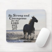 Seien Sie stark und mutig Bibelverse Deut 31 Pferd Mousepad (Mit Mouse)