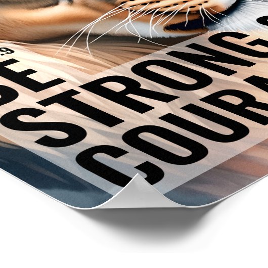 Seien Sie stark und mutig Christliche Wall-Art-Pri Poster (Ecke)