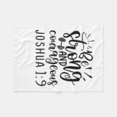 Seien Sie stark und mutig Joshua 19 Fleecedecke (Vorderseite (Horizontal))