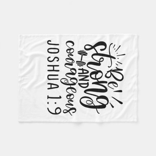 Seien Sie stark und mutig Joshua 19 Fleecedecke (Vorderseite (Horizontal))