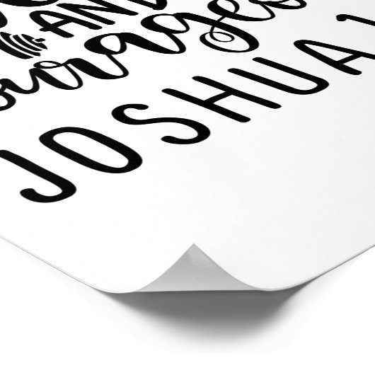 Seien Sie stark und mutig Joshua 19 Poster (Ecke)