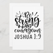 Seien Sie stark und mutig Joshua 19 Save The Date (Vorne/Hinten)