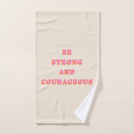Seien Sie stark und mutig Joshua 1 9 Bibelverse Badhandtuch Set (Handtuch)