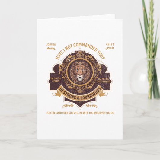 Seien Sie stark und mutig Karte (Vorderseite)