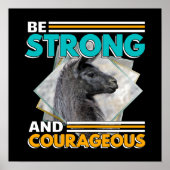 Seien Sie stark und mutig - Llama Poster (Vorne)