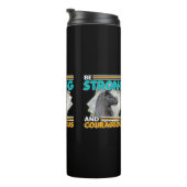 Seien Sie stark und mutig - Llama Thermosbecher (Nach rechts gedreht)