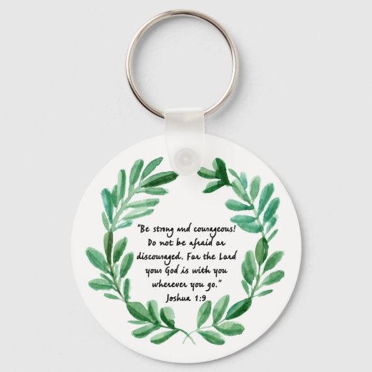 Seien Sie stark und mutig Schlüsselanhänger (Vorderseite)