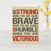 Seien Sie stark, wenn Sie einen schwachen Ermutigu Karte (Gelbe Blume)