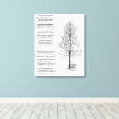 Seien Sie stark wie Baumkunst und Gedicht Leinwanddruck (Insitu (Holzboden))