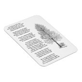 Seien Sie stark wie Baumkunst und Gedicht Magnet (Rechte Seite)