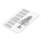 Seien Sie stark wie Baumkunst und Gedicht Magnet (Linke Seite)