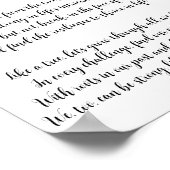 Seien Sie stark wie Baumkunst und Gedicht Poster (Ecke)