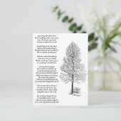 Seien Sie stark wie Baumkunst und Gedicht Postkarte (Stehend Vorderseite)