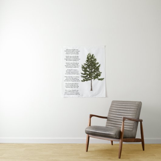 Seien Sie stark wie Baumkunst und Gedicht Wandteppich (Beispiel)