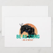 Seien Sie stark wie ein Wolf Briefpapier (Vorne/Hinten)
