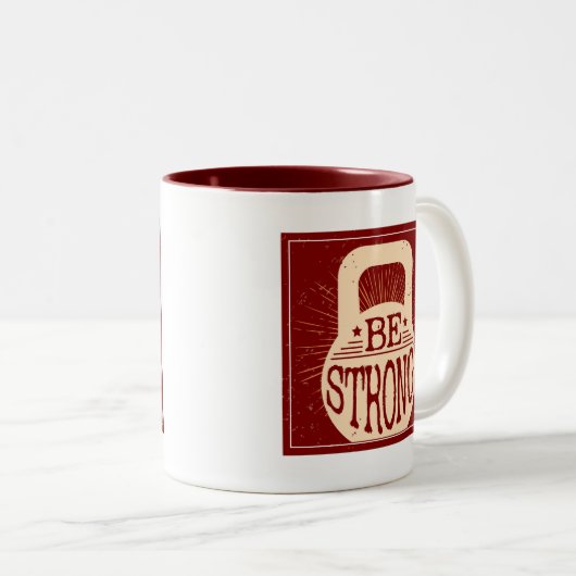 Seien Sie stark Zweifarbige Tasse (VorderseiteRechts)