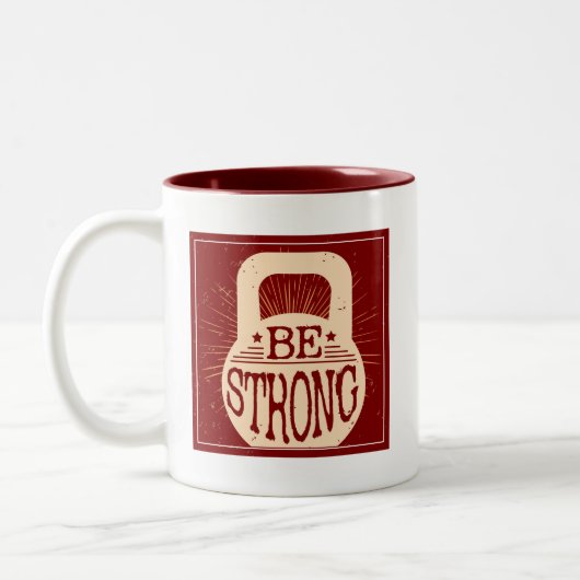 Seien Sie stark Zweifarbige Tasse (Links)