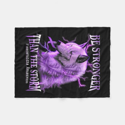 Seien Sie stärker als das Sturmfibromyalgie Fleecedecke (Vorderseite (Horizontal))