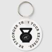 Seien Sie stärker als Entschuldigungen Fitness ket Schlüsselanhänger (Vorderseite)