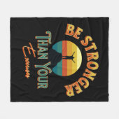 Seien Sie stärker als Ihre Ausreden Fleecedecke (Vorderseite (Horizontal))