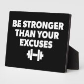 Seien Sie stärker als Ihre Ausreden - Motivation t Fotoplatte (Seite)