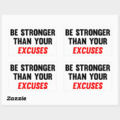 Seien Sie stärker als Ihre Ausreden Rechteckiger Aufkleber (Blatt)