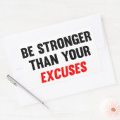 Seien Sie stärker als Ihre Ausreden Rechteckiger Aufkleber (Umschlag)